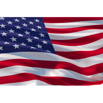 Развевающийся шелковый флаг США